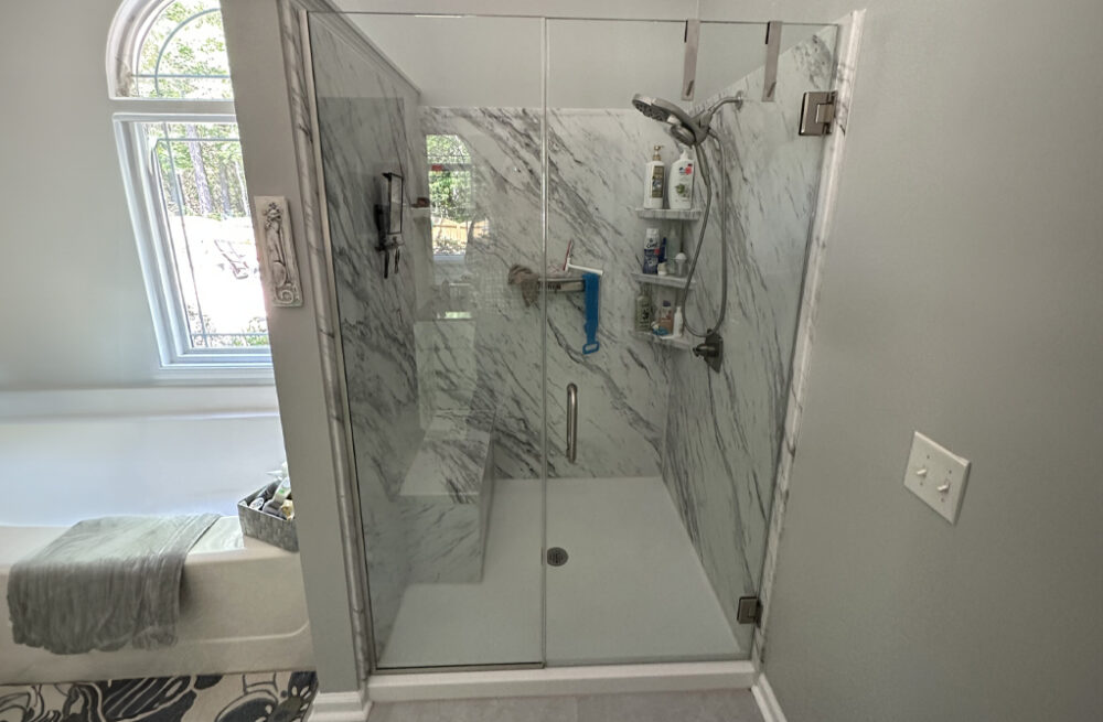 walk-in shower installation and window replacement in Simpsonville